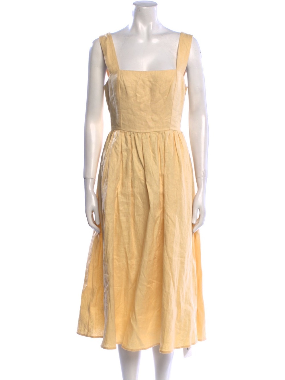 Reformation Linen Dress in the shade "Parmesan" or butter yellow Sz 6